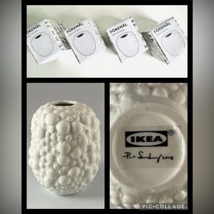 IKEA x SWEDISH ARTIST Per B. Sundberg Collab Ltd Edition White Vase NEW IN PKG